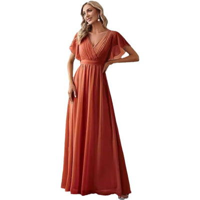 Vestido de Noche Mesh Unicolor Elegante - Image 5
