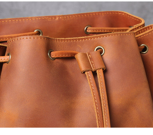 Mochila de Cuero Genuino Estilo Retro con Gran Capacidad para Hombre - Image 26