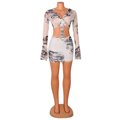 Conjunto Corto de Tul Sensual para Discoteca - Falda Transparente de Dos Piezas - Image 18