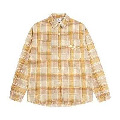 Camisa Cuadros Suelta de Manga Larga Unisex - Image 19