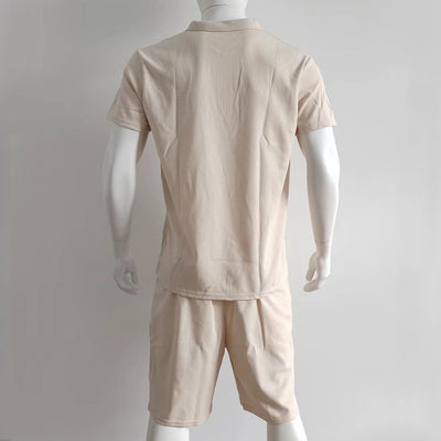 Conjunto Casual de Dos Piezas en Waffle para Hombre - Playera y Shorts con Cremallera - Image 24