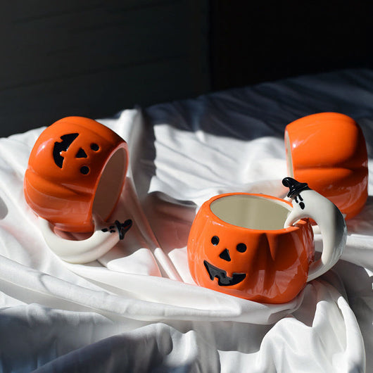 Taza de Cerámica Halloween con Fantasma Caricatura - Taza Decorativa para Bebidas - Image 2