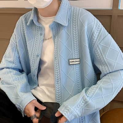 Camisa Manga Larga Hombre Tendencia Coreana Suelta - Image 14