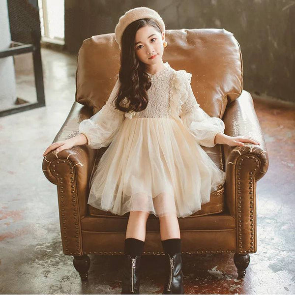 Vestido Princesa Niña Manga Larga Otoño
