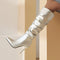 Botas Stiletto Doradas y Plateadas - Estilo Europeo Primavera Otoño