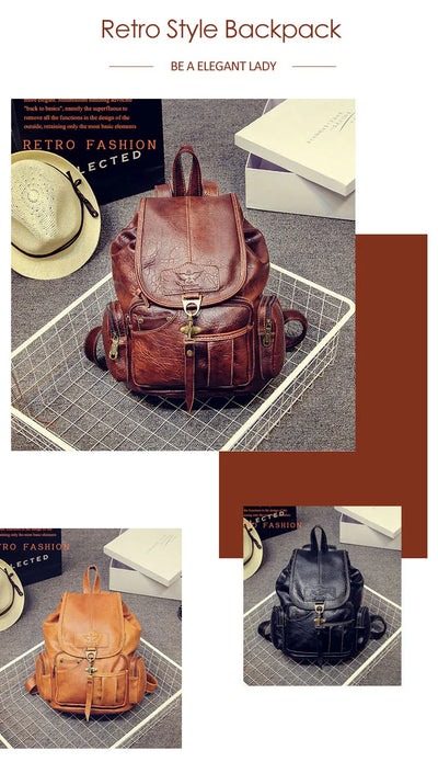Mochila Retro para Mujer - Diseño Moderno y Funcional - Image 8