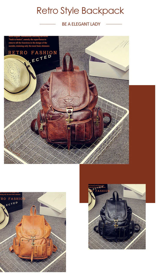Mochila Retro para Mujer - Diseño Moderno y Funcional - Image 8