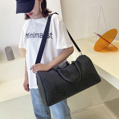 Bolso de Viaje Amplio para Hombre con Patrón Geométrico - Image 4