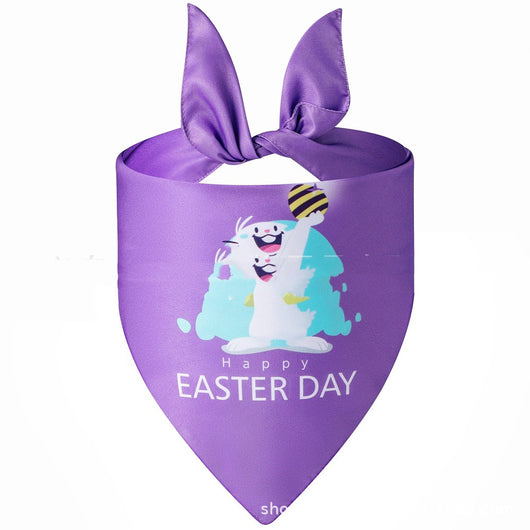 Pañuelo Triangular Absorbente para Mascotas - Diseño Conejito Pascua - Image 6
