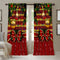 Cortinas Navideñas 3D con Impresión Digital de Flores - Set de 2 Piezas