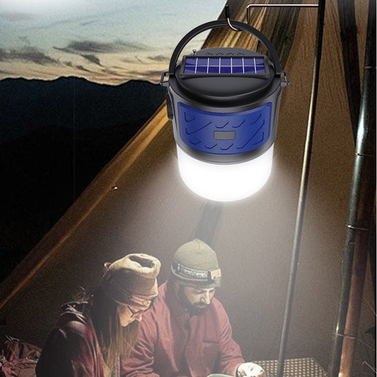 Linterna Solar Portátil con Altavoz Bluetooth y Cargador Inalámbrico - Image 3