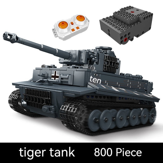 Tanque Tigre Teledirigido Eléctrico - Juego de Construcción DIY para Niños - Image 5