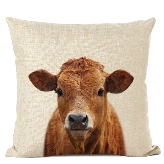 Funda de Almohada Lino con Diseño Animal - Loro y Venado - Image 20