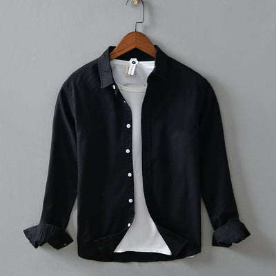 Camisa de Lino Blanca Manga Larga para Hombre - Image 7