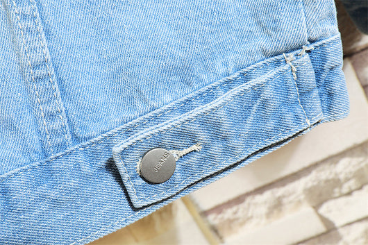 Chaqueta Denim Suelta con Capucha para Hombre - Image 15