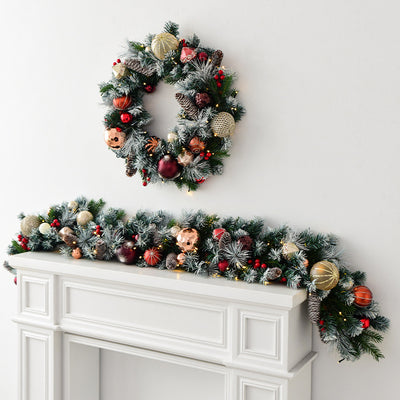 Decoración Navideña de Hojas de Ratán para Pared - Image 4