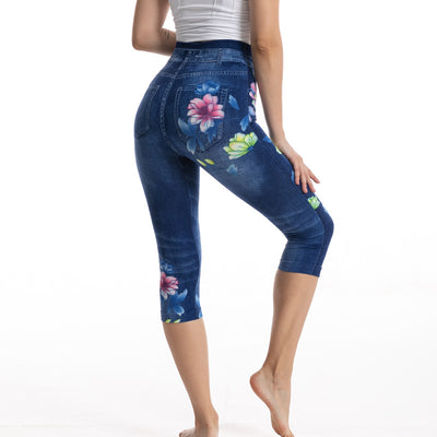 Leggings Denim Estampado con Ajuste Slim Elástico - Image 4