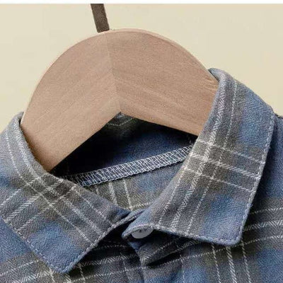 Camisa de Cuadros Manga Larga para Niño en Algodón Premium - Image 5