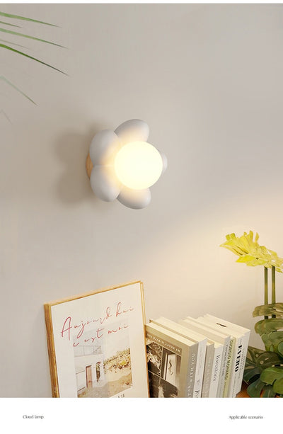 Lámpara de Pared Infantil Flor - Luz Moderna Estilo Crema para Dormitorio - Image 15