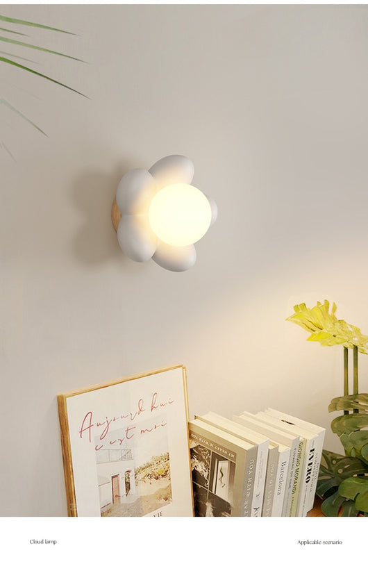 Lámpara de Pared Infantil Flor - Luz Moderna Estilo Crema para Dormitorio - Image 15
