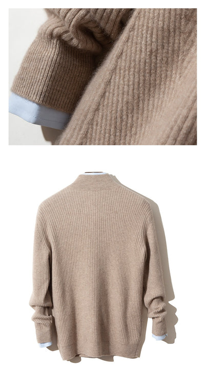 Cardigan de Cashmere Puro Grueso con Cierre - Elegancia Casual - Image 14