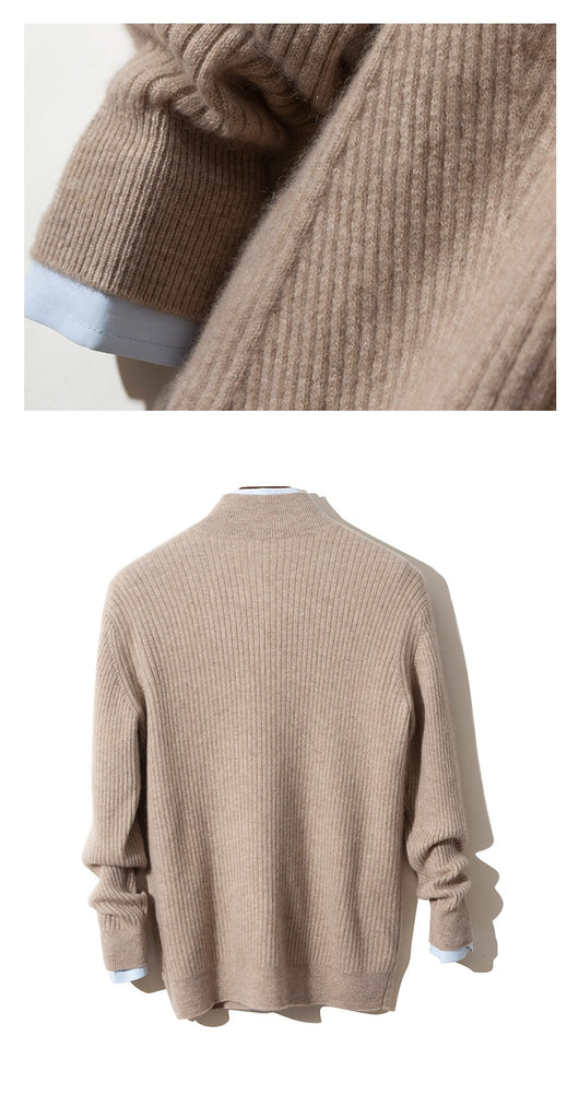 Cardigan de Cashmere Puro Grueso con Cierre - Elegancia Casual - Image 14