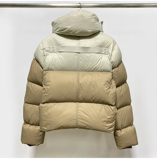 Chaqueta Temperament Blanca de Plumas de Pato con Cuello Alzado y Cierre - Image 21
