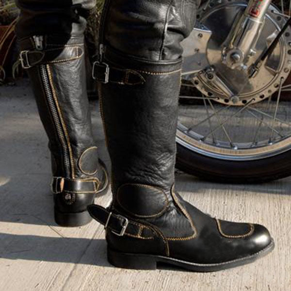 Botas de Motociclista Talla Grande con Refuerzos Metálicos