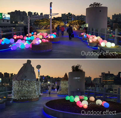 Lámpara de Piso LED Inteligente con Control Remoto - 16 Colores para Exterior - Image 6