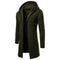 Suéter Cardigan con Capucha de Color Sólido para Hombre