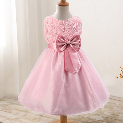 Vestido de Princesa con Moño de Rosas para Niñas - Diseño de Gala - Image 12