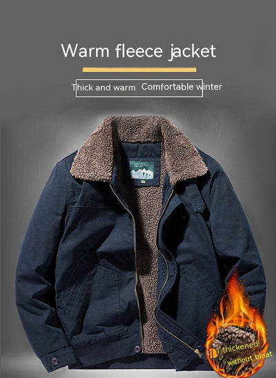 Chaqueta de Solapa Hombre Algodón Cashmere Otoño Invierno - Image 10