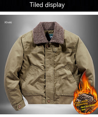 Chaqueta de Solapa Hombre Algodón Cashmere Otoño Invierno - Image 11