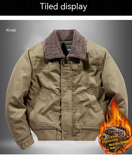 Chaqueta de Solapa Hombre Algodón Cashmere Otoño Invierno - Image 11