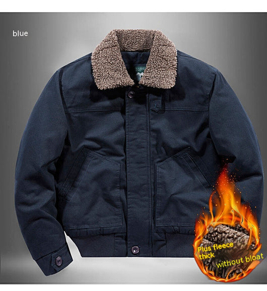 Chaqueta de Solapa Hombre Algodón Cashmere Otoño Invierno - Image 12