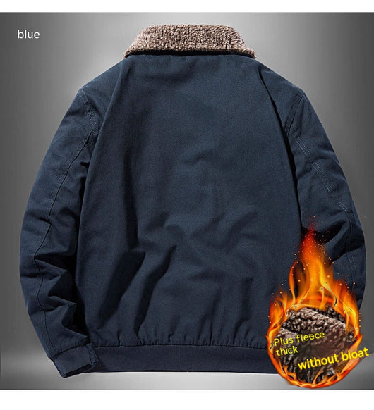 Chaqueta de Solapa Hombre Algodón Cashmere Otoño Invierno - Image 13