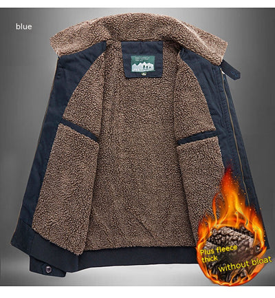 Chaqueta de Solapa Hombre Algodón Cashmere Otoño Invierno - Image 15