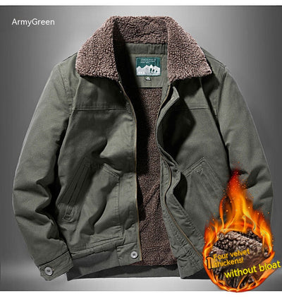 Chaqueta de Solapa Hombre Algodón Cashmere Otoño Invierno - Image 16