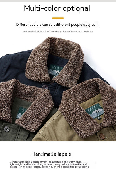 Chaqueta de Solapa Hombre Algodón Cashmere Otoño Invierno - Image 20