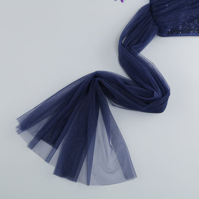 Vestido Tubo Púrpura con Lentejuelas y Costura Irregular Ajustado - Image 35