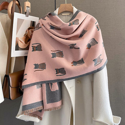 Bufanda de Cashmere Artificial Estilo Coreano Versátil Invierno Mujer - Image 35