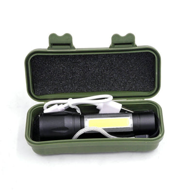 Linterna LED Recargable USB con Zoom y Función COB para Camping - Image 15