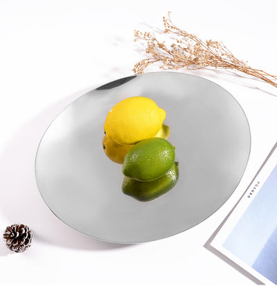 Plato Frutero de Acero Inoxidable con Diseño Decorativo - Image 8