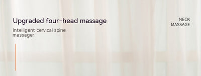 White and gray U-shaped neck massager with six silver electrode pads and control buttons on one arm. - Image 45