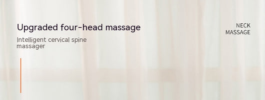 White and gray U-shaped neck massager with six silver electrode pads and control buttons on one arm. - Image 45
