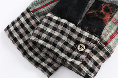 Camisa Cuadros Mujer Primavera Otoño Efecto Dos Piezas Manga Larga Casual - Image 25