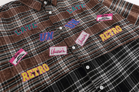 Camisa Cuadriculada Mujer Primavera Otoño Diseño Bordado Manga Larga - Image 24