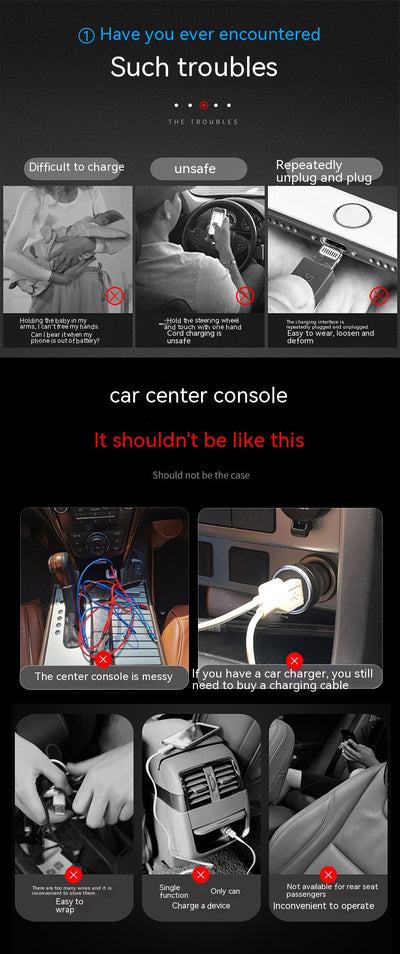 Cargador Telescópico para Auto 5A Multifuncional con Cable de Datos - Image 24