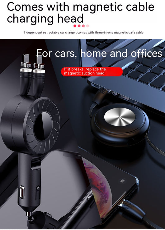Cargador Telescópico para Auto 5A Multifuncional con Cable de Datos - Image 28