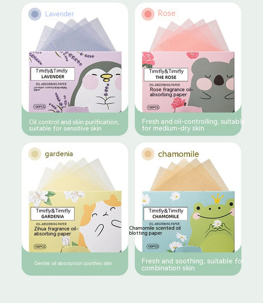 Papeletas Absorbentes de Aceite Facial - 100 Piezas con Aroma - Image 33